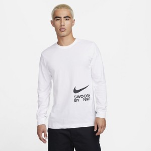 ナイキ 長袖 Tシャツ メンズ NIKE スポーツウェア  ロンT メンズウェア 白 ホワイト ロゴT コットンT 男性用 ブランド アパレル/FJ1120-1