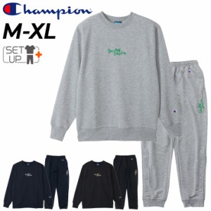 チャンピオン スウェット 上下 メンズ Champion E-MOTION スウェットシャツ ロングパンツ セットアップ 裏毛タイプ 男性用 バスケットボ