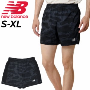 ニューバランス ショートパンツ メンズ ランニングパンツ Newbalance Accelerate プリンテッド5インチショーツ インナーブリーフ付 吸汗