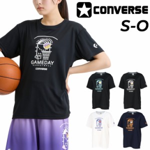 コンバース 半袖 Tシャツ レディース CONVERSE ガールズ プリントT バスケットボール スポーツウェア ウエア 吸汗速乾 女性 女子 トップ