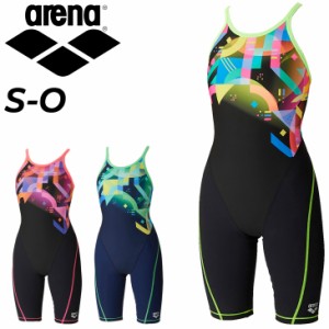 アリーナ 水泳 水着 レディース 競泳 練習用 arena ECOタフ トレーニング ワンピーススパッツ オープンバック ハーフレッグ 女性用 女子 