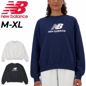 ニューバランス スウェットシャツ レディース NEWBALANCE 長袖 トレーナー クルーネック ロゴ オーバーサイズ 女性用 スエット スポーツ 