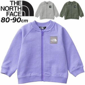 ノースフェイス ベビーウェア スウェット ロゴジャケット 80cm 90cm 子供服 THE NORTH FACE ベビー服 フルジップ アウター 羽織り アウト