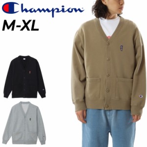 チャンピオン カーディガン スウェット メンズ Champion Vネック ワンポイント 裏毛タイプ ウェア ウエア アメカジ メンズウェア スエッ