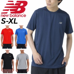 ニューバランス 半袖 Tシャツ メンズ Newbalance ランニングウェア マラソン ジョギング 陸上 トレーニング スポーツウェア ウエア 男性