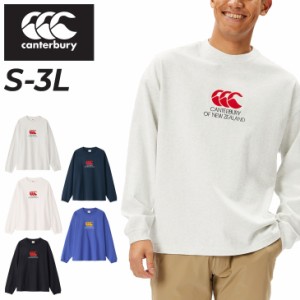 カンタベリー 長袖 Tシャツ メンズ canterbury ヘビークルーティー コットンT クルーネック 厚手 ロゴ プリントT メンズウェア ラグビー 