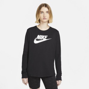 ナイキ 長袖 Tシャツ レディース NIKE NSW XESS トレーニング スポーツウェア 女性用 トップス ロゴT  黒 ブラック レディースウェア ウ