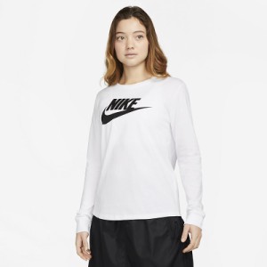 ナイキ 長袖 Tシャツ レディース NIKE NSW XESS トレーニング スポーツウェア 女性用 トップス ロゴT  白 ホワイト レディースウェア ウ