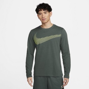 ナイキ 長袖 Tシャツ メンズ NIKE DF フラッシュ L/S Tee トレーニング スポーツウェア ビッグロゴ 吸汗速乾 ドライ ランニング ジム 男