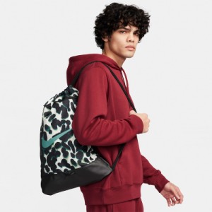 ナイキ ナップサック 18L メンズ レディース バッグ NIKE ブラジリア ドローコードバッグ ジムサック ユニセックス 黒 柄物 スポーツバッ