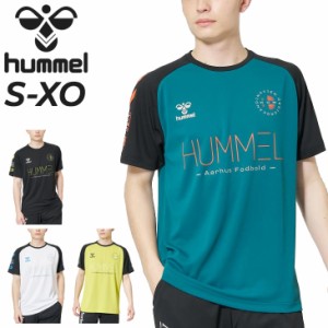 ヒュンメル 半袖 Tシャツ メンズ hummel プラクティスシャツ 吸汗速乾 クルーネック サッカー フットサル スポーツウェア ウェア トレー