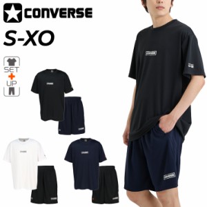 コンバース 半袖Tシャツ ハーフパンツ メンズ 上下 CONVERSE バスケットボール スポーツウェア セットアップ 吸汗速乾 男性 男子 バスケT