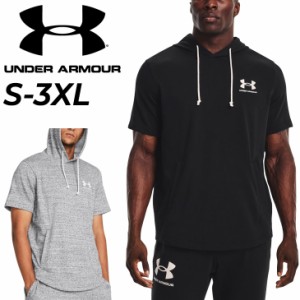 アンダーアーマー メンズ パーカー 半袖 スウェット UNDER ARMOUR プルオーバー フーディー 大きいサイズ トレーニング フィットネス ス