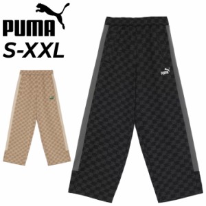 プーマ ジャージ ロングパンツ メンズ PUMA CORE HERITAGE モノグラム トラックパンツ 総柄 トレーニング スポーツウェア ボトムス ジャ