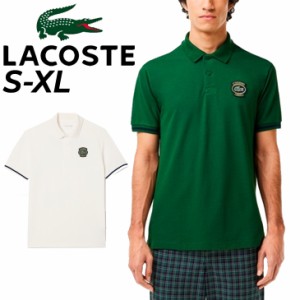 ラコステ ポロシャツ 半袖 LACOSTE オーバルロゴワッペン コットンタッチ ドライポロ 鹿の子ポロ メンズウェア メンズウェア  スポーティ