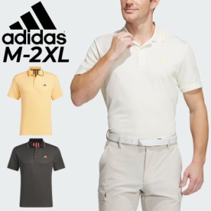 アディダス ポロシャツ 半袖 メンズ ゴルフウェア adidas GOLF ULT365 バックメッシュグラフィックポロ 男性 紳士用 ゴルフシャツ 総柄 