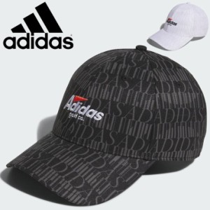 アディダス ゴルフキャップ 帽子 メンズ adidas GOLF グラフィック プリント キャップ 日差し対策 6パネル 総柄 男性 紳士用 ゴルフウェ