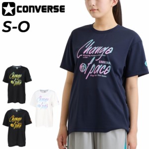 コンバース 半袖 Tシャツ レディース CONVERSE ガールズ プリントT バスケットボール スポーツウェア 吸汗速乾 女性 女子 トップス バス