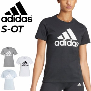 アディダス 半袖 Tシャツ レディース adidas W ESS ビッグロゴ TEE クルーネック コットンT プリントT トレーニング スポーツウェア フィ