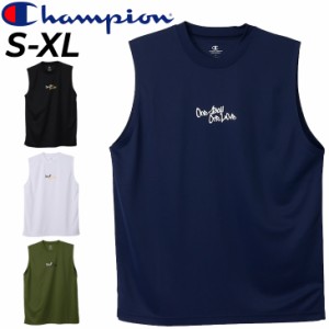 チャンピオン ノースリーブ Tシャツ メンズ Champion E-MOTION スリーブレスシャツ バスケットボールウェア タンクトップ 吸汗速乾 抗菌
