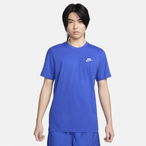 ナイキ 半袖 Tシャツ メンズ NIKE クラブ 綿 コットンT トレーニング スポーツウェア ランニング ジム フィットネス 男性 服 青 ブルー 