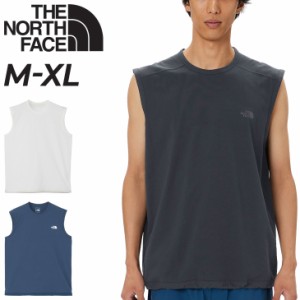 ノースフェイス ノースリーブシャツ メンズ THE NORTH FACE スリーブレスワンダークルー 無地 カットソー 速乾 UVカット 抗菌防臭 男性用