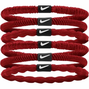 ナイキ ヘアゴム 6本パック NIKE フレックスヘアタイ 6PK スポーツ ブランド nike スポーツ アクセサリー ユニセックス ヘアアクセ 赤 レ