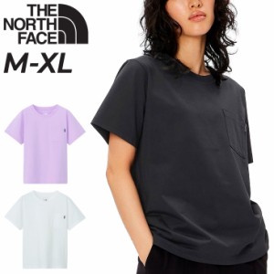 ノースフェイス 半袖 Tシャツ レディース THE NORTH FACE エアリーポケットティー 無地 胸ポケット 吸汗速乾 防シワ UVケア 女性用 アウ