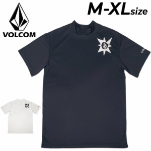 ボルコムゴルフ メンズ 半袖シャツ VOLCOM GOLF モックネック 半袖Tシャツ ゴルフウェア UPF50+ UVカット 吸汗速乾 男性 紳士服 ロゴ ゴ