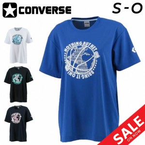 Tシャツ 半袖 レディース コンバース CONVERSE バスケットボール プリントT スポーツウェア 吸汗速乾 女性 女子 中高校生 バスケシャツ 