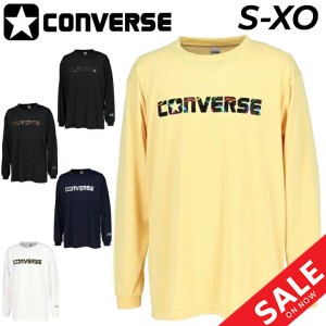 コンバース 長袖 Tシャツ メンズ CONVERSE プリントT バスケットボール トレーニング スポーツウェア 吸汗速乾 男性 男子 中学生 高校生 