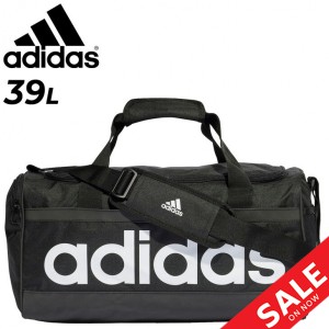 アディダス ボストンバッグ 39L メンズ レディース adidas リニア ダッフルバッグ M スポーツバッグ ジム 試合 合宿 部活 旅行 鞄 ブラッ