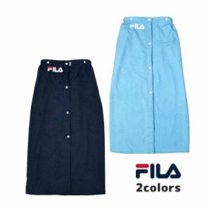 ラップタオル 大人用 100cm FILA ボタン付き レディース マイクロファイバー全2色