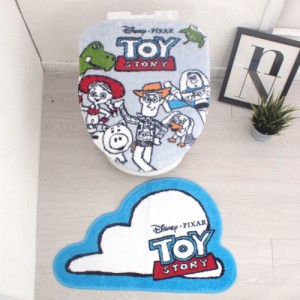 トイレカバー2点セット トイストーリー トイレタリー トイレフタカバー トイレマット 温水洗浄便座用 TOY STORY アンディ ウッディ リト