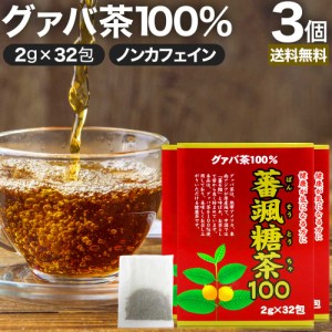 蕃颯糖茶100 2g×32包×3個セット 送料無料 宅配便 | グァバ グァバ茶 グアバ グアバ茶 ガバ茶 ガバちゃ 茶葉 ティーパック ダイエット 