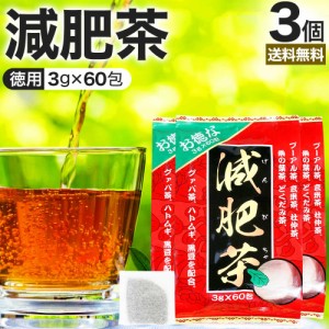 お徳な減肥茶 3g×60包×3個セット 送料無料 宅配便 | 減肥茶 ダイエット ダイエット食品 ダイエット茶 茶葉 100％ ティーパック ティー