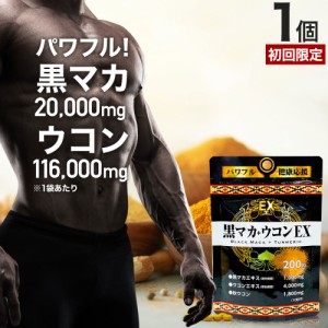 初回限定54%OFF 黒マカ＋ウコンEX 200粒 約20〜25日分 送料無料 メール便 | マカ maka マカサプリ 黒マカ 秋ウコン ウコン うこん ウコン