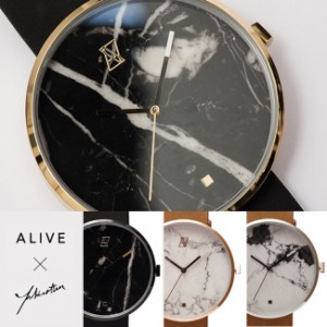 アライブ　腕時計 ALIVE WATCH 時計 watch アライヴ アライブ x ヨシロットン マーブル グラフィックス　コラボレーション