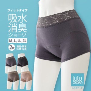 失禁パンツ 女性用 しっきんショーツ 2色組 吸水ショーツ レディース　尿漏れパンツ　吸水 消臭 ショーツ