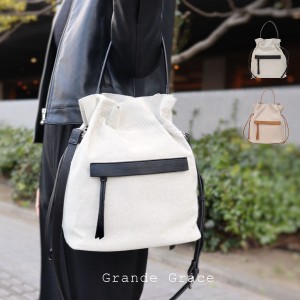 トートバッグ レディース キャンバス トート ショルダー 斜め掛け バケツ型 バケツバッグ 小さめ 巾着バッグ おしゃれ 大人 2Way リネン