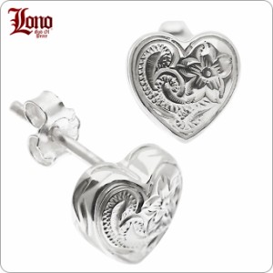 LONO 立体ハートスタッズハワイアンジュエリーピアス EH008B ロノ ハワイアンジュエリー ピアス  