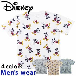 ★メール便送料無料★ ディズニー 半袖 Tシャツ メンズ 1273-8208 ミッキー マウス Disney グッズ 総柄