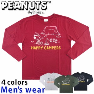 ★メール便送料無料★ スヌーピー プリント 長袖 Tシャツ メンズ 12241221 グッズ PEANUTS 犬 アニメ