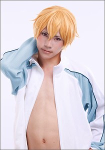 Free! 葉月 渚 風 ウィッグ　キャラウィッグ　コスプレウィッグ　フルウィッグ　コスプレ　耐熱