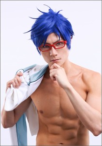 Free! 竜ヶ崎 怜 風 ウィッグ　キャラウィッグ　コスプレウィッグ　フルウィッグ　コスプレ　耐熱