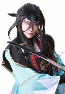 刀剣乱舞 和泉守兼定【極】 風 ウィッグ　キャラウィッグ　コスプレウィッグ　フルウィッグ　コスプレ　耐熱