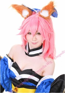 Fate/Grand Order　玉藻の前 風 ウィッグ　キャラウィッグ　コスプレウィッグ　フルウィッグ　コスプレ　耐熱