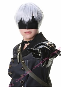 ニーア オートマタ 9S 風 ウィッグ　キャラウィッグ　コスプレウィッグ　フルウィッグ　コスプレ　耐熱