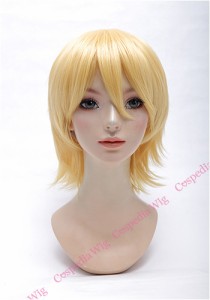 【即納】アレンジショート　クリームイエロー　ショート コスプレウィッグ コスプレ ウィッグ wig コスウィッグ 耐熱 ハロウィン