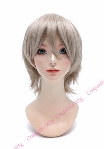 【即納】アレンジショート　アッシュグレイ　ショート コスプレウィッグ コスプレ ウィッグ wig コスウィッグ 耐熱 ハロウィン